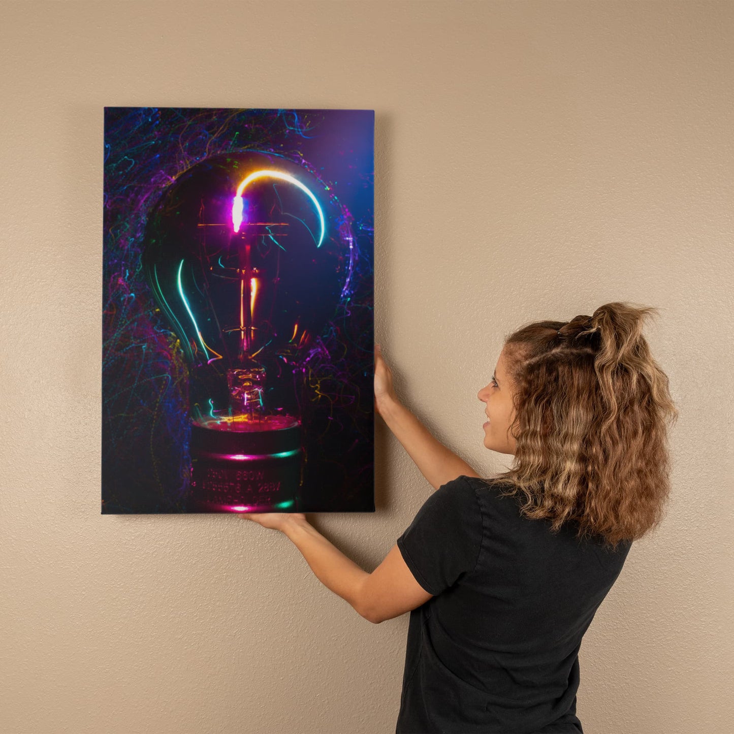 Gradient Light Bulb Canvas