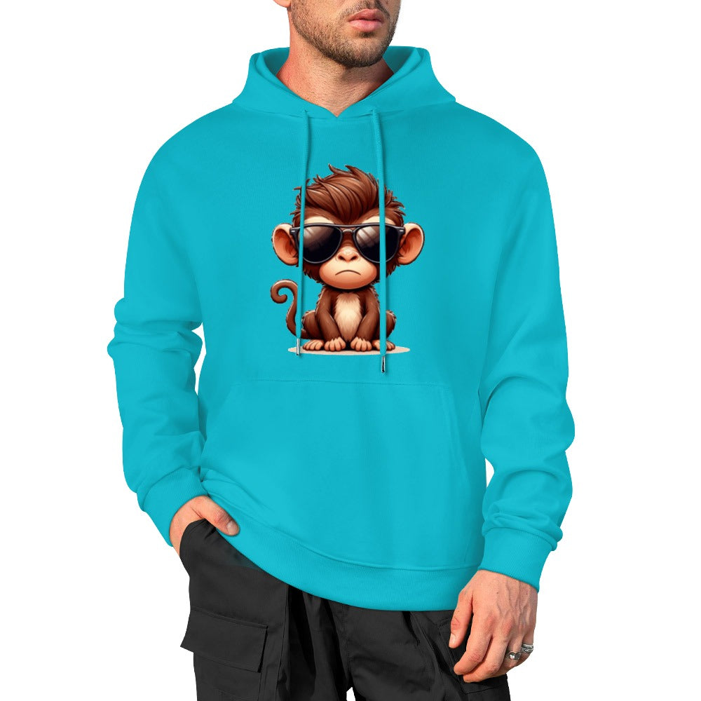 New Cool Monkey Pure cotton hooded sweater