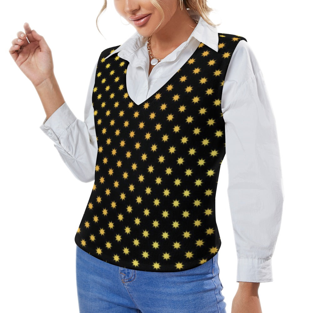 KSC's Custom Designs Women's Long Sleeve Button Knit Vest - 10 OPTIONS INSIDE
