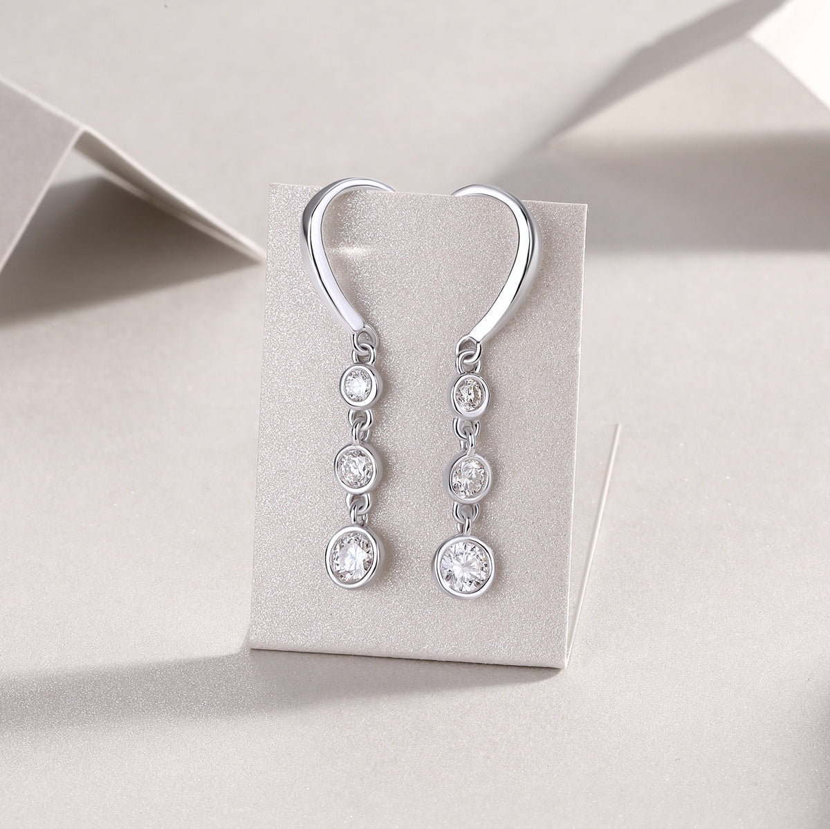 Moissanite Light Luxury Silver Classic Earrings