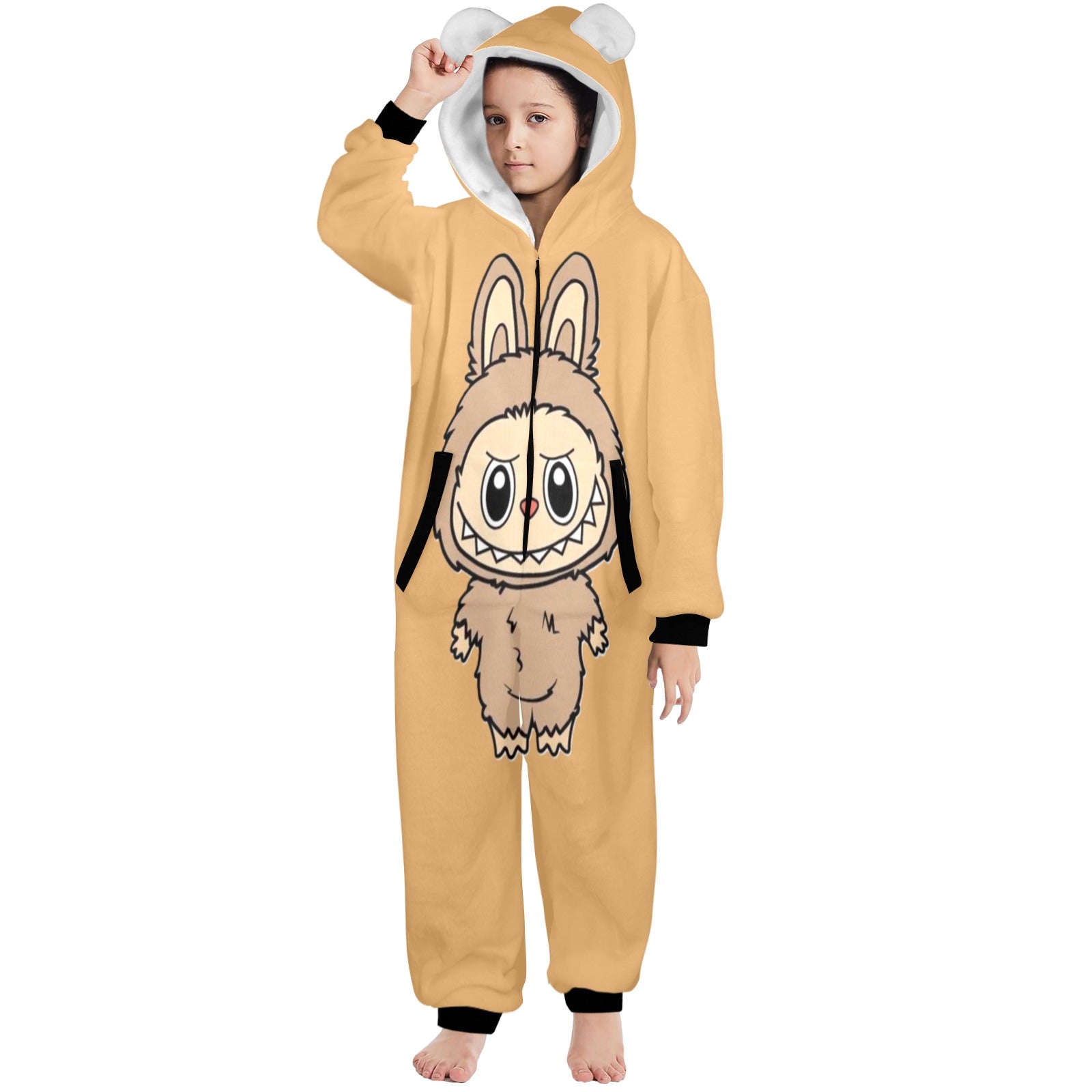 KSC's Exclusive Big Kids Onesie Labubu (8 to 15 Years) Tan Brown Labubu