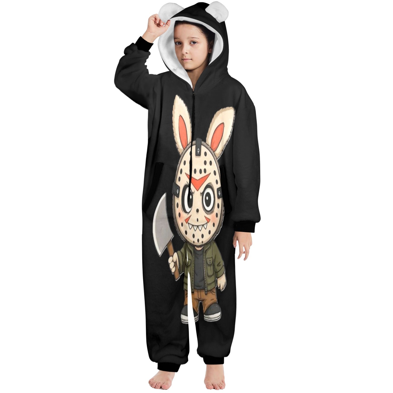 KSC's Halloween Big Kids Unisex Onesies (8 to 15 Years) Friday 13th Labubu