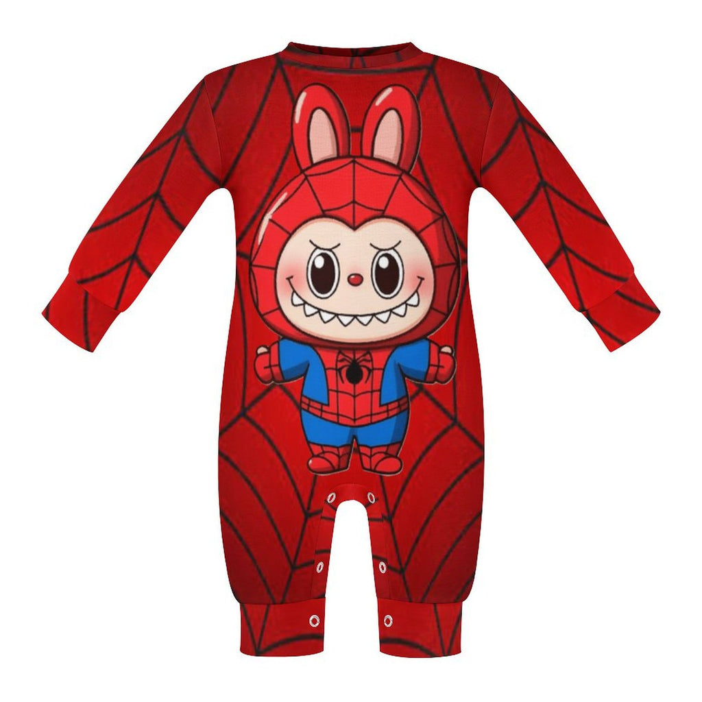 Spiderman Labubu Onesie Romper Long Sleeve with Hat