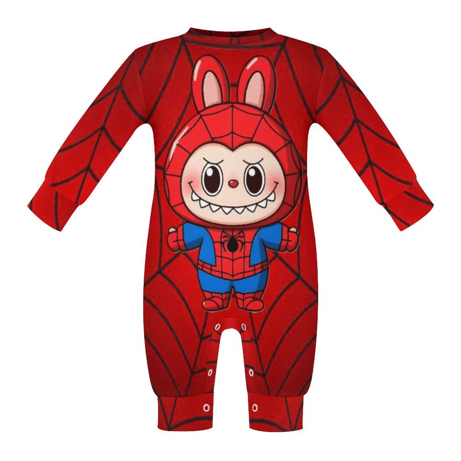 Spiderman Labubu Onesie Romper Long Sleeve with Hat