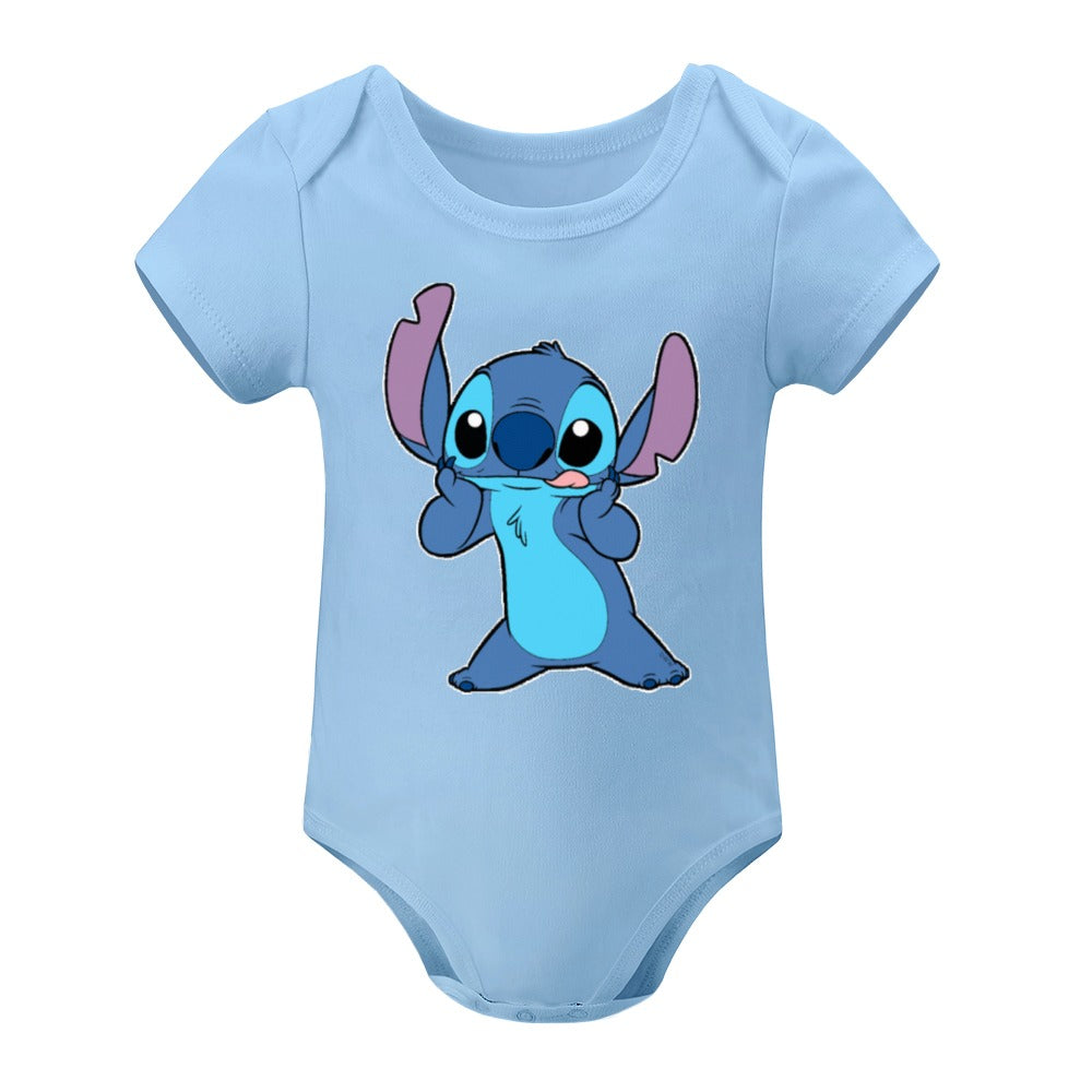 BABY BOY CLOTHING CARTOON PRINT DESIGNS BOYS Short -Sleeve Baby's Bodysuit - CARTOON PRINTS