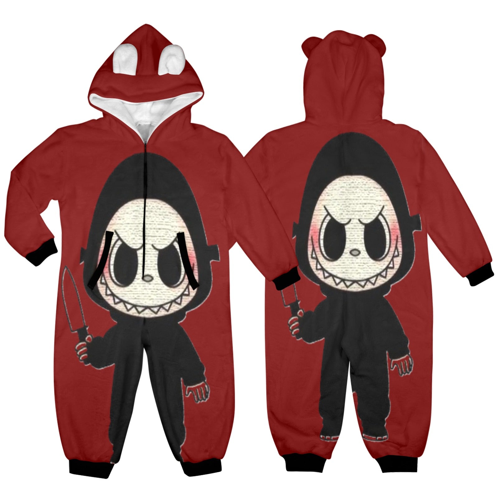 KSC's Halloween Exclusive Little Kid Unisex Onesie Labubu Ghost Face Design 5