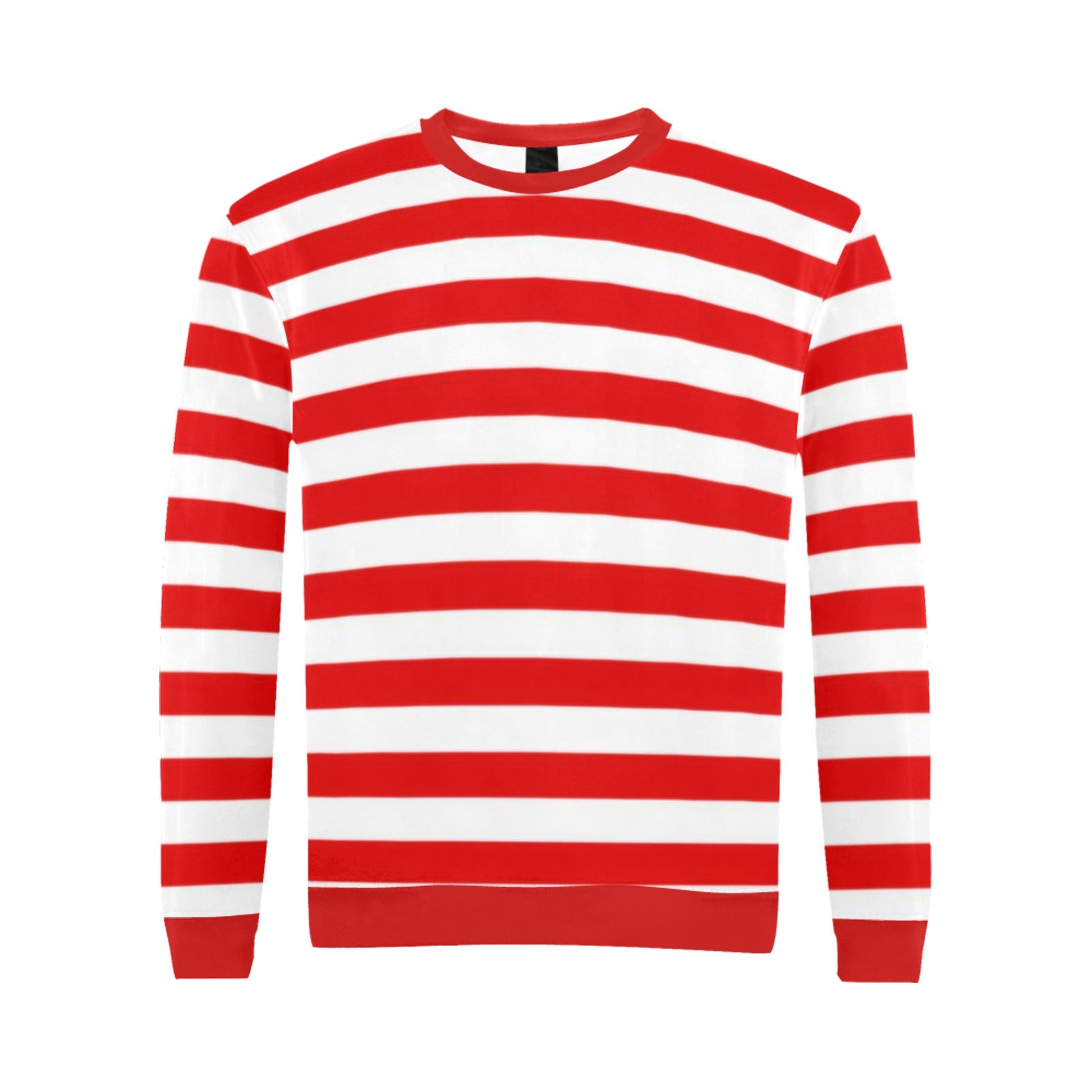 KSC's Red Stripe Sweater Men's Stylish Collection Men's Crew Neck Sweatshirt (Model H18)
