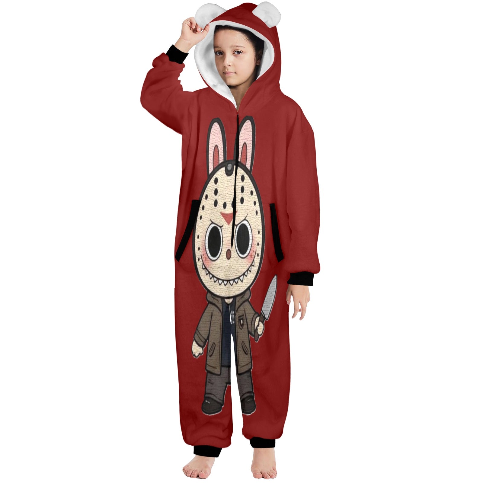 KSC's Halloween Big Kids Onesies Unisex (8 to 15 Years) Jason Labubu