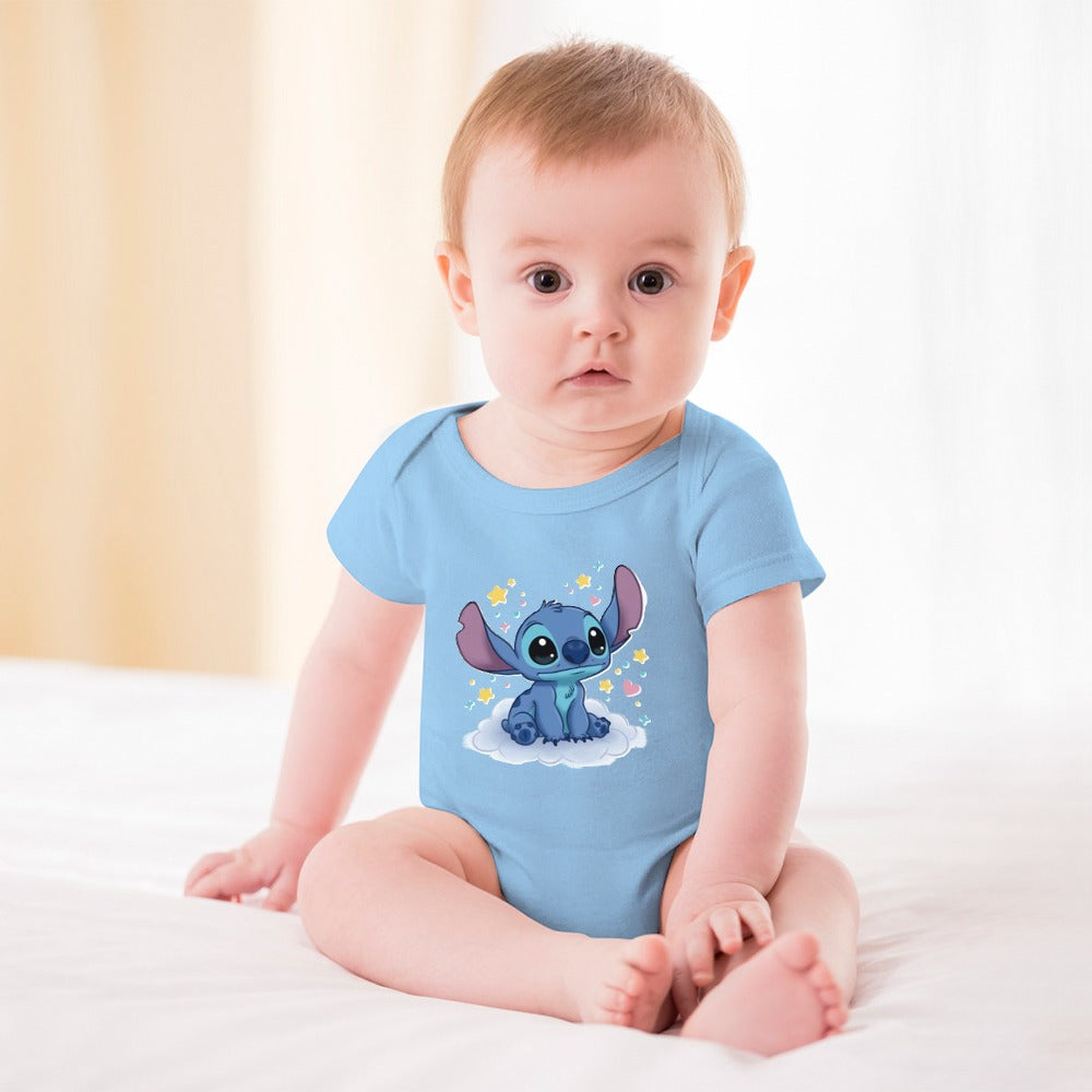 BABY BOY CLOTHING CARTOON PRINT DESIGNS BOYS Short -Sleeve Baby's Bodysuit - CARTOON PRINTS