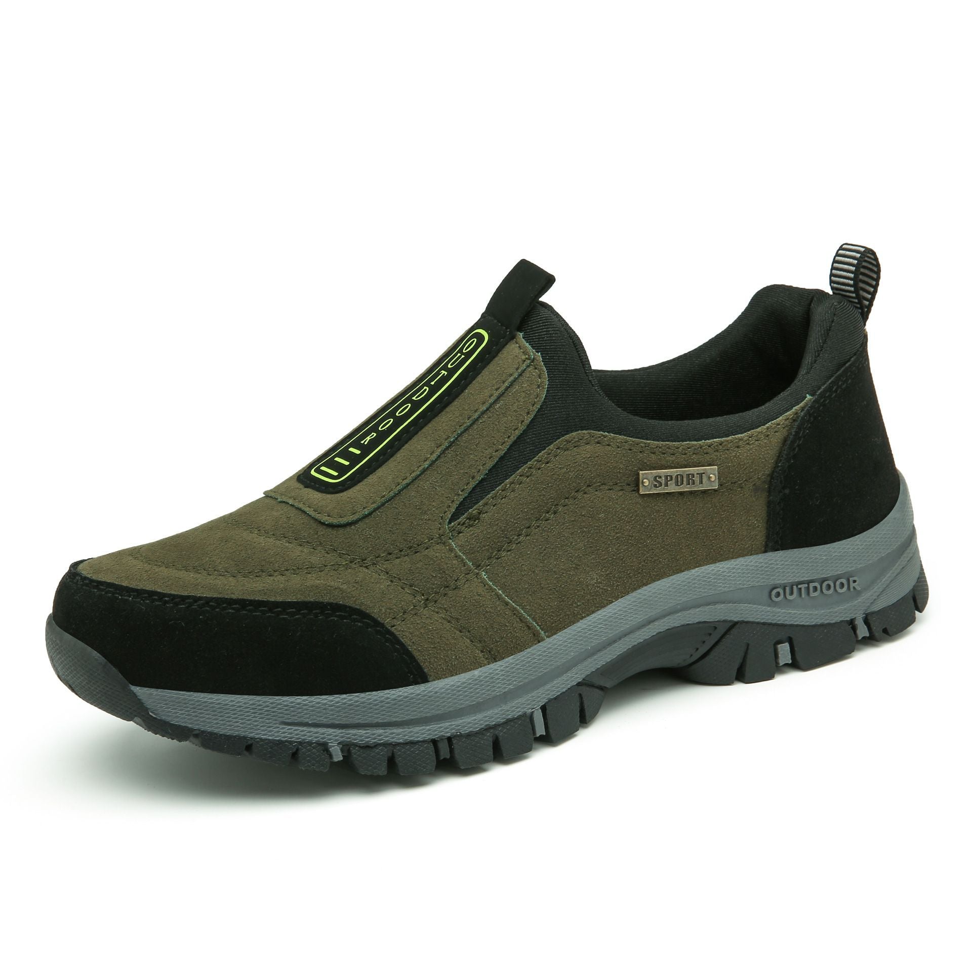 New Men's leisure walking shoes hiking shoes light large size solid color men's shoes