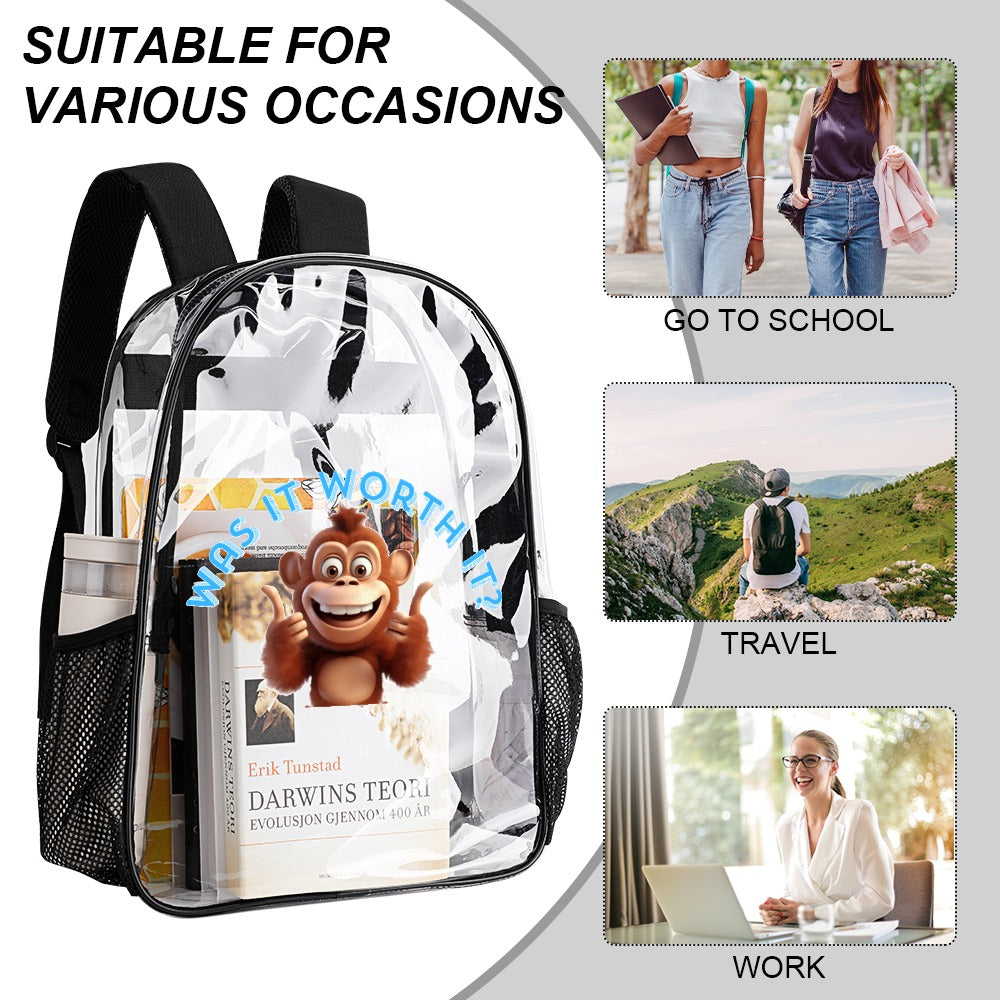 KSC's Custom Designs On Transparent Bag 17 inch New