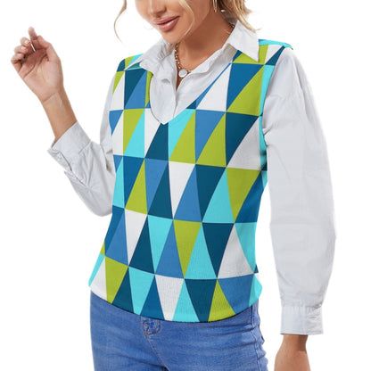 KSC's Custom Vest Designs Women's Long Sleeve Button Knit Vest