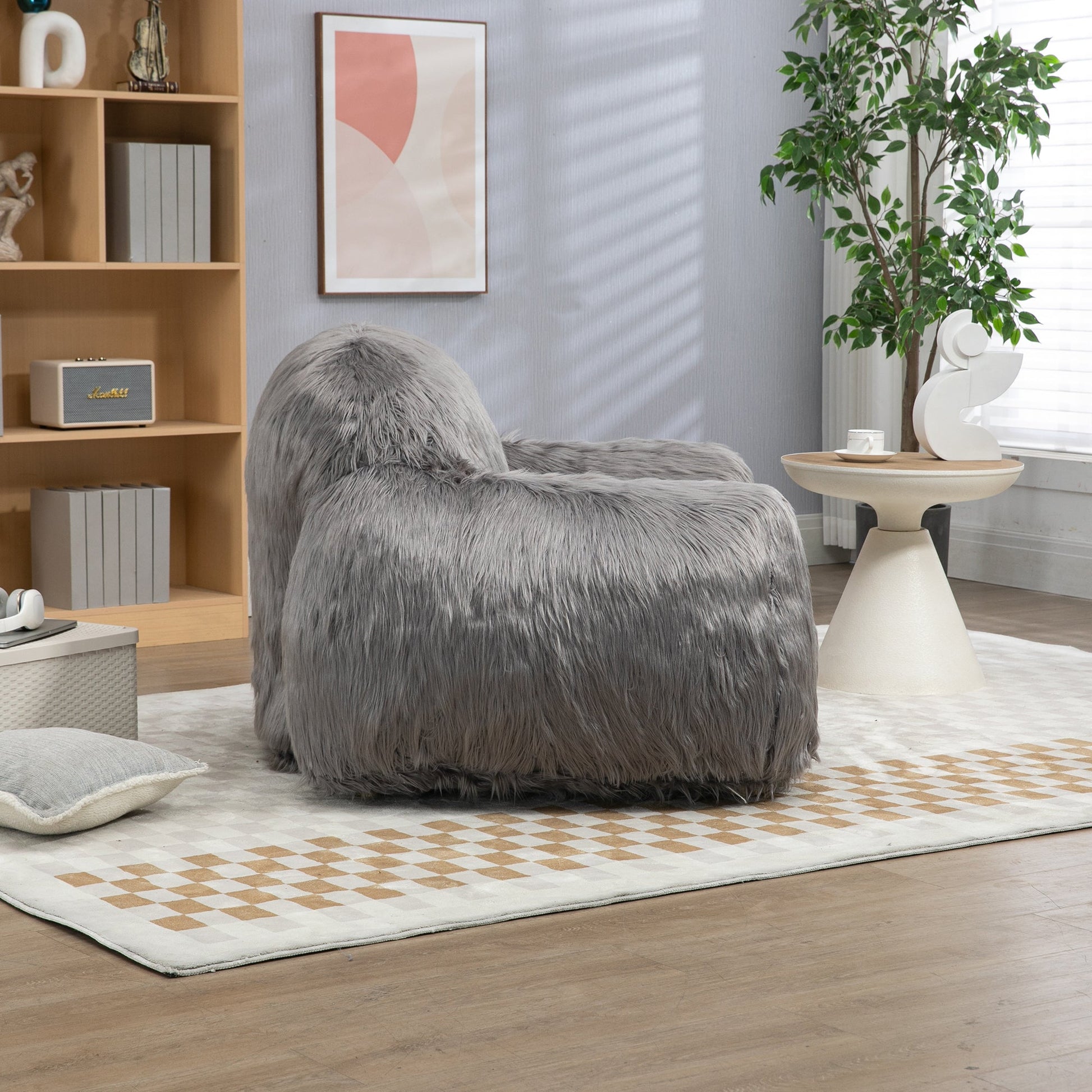 Bean bag chair lazy long hair sofa bean bag chair adult, teen high