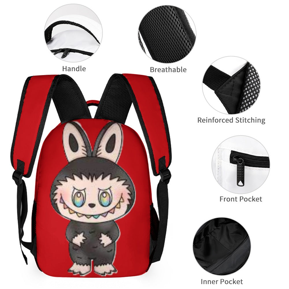 NEW Three Piece Labubu Backpack Bundle - 9 different options  - Back To School Deal