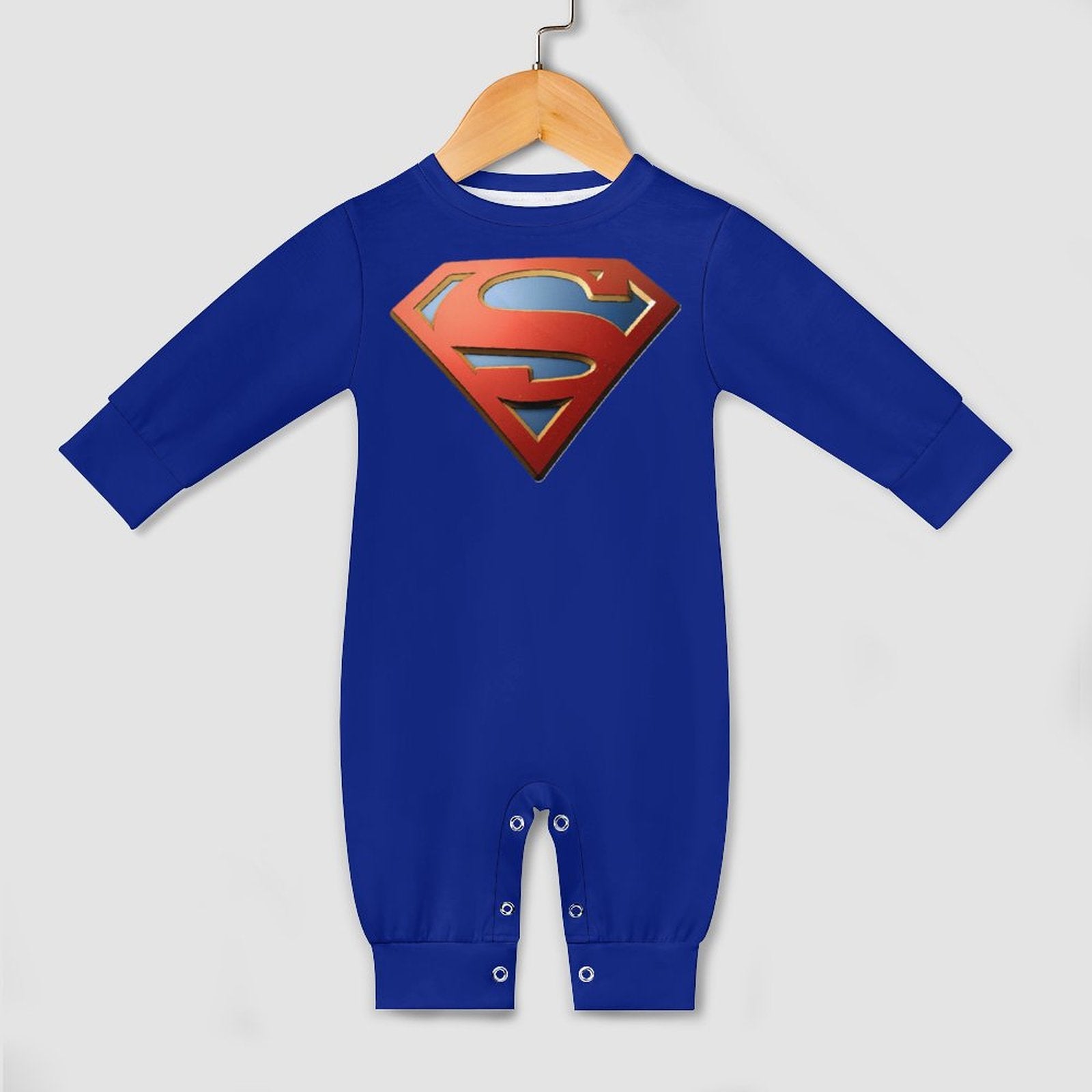 Baby Superman Long Sleeve Onesie Romper