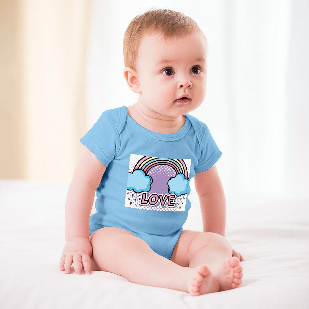 BABY BOY CLOTHING CARTOON PRINT DESIGNS BOYS Short -Sleeve Baby's Bodysuit - CARTOON PRINTS