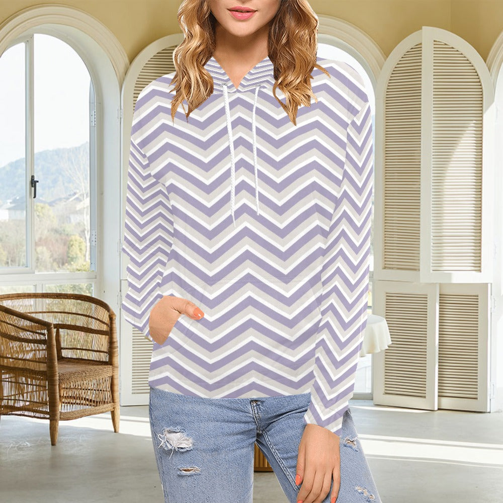 KSC's Exclusive Women's Stripe Design Hoodies Collection (10 Styles) Hoodie (Model H13)