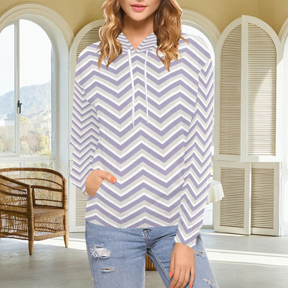 KSC's Exclusive Women's Stripe Design Hoodies Collection (10 Styles) Hoodie (Model H13)