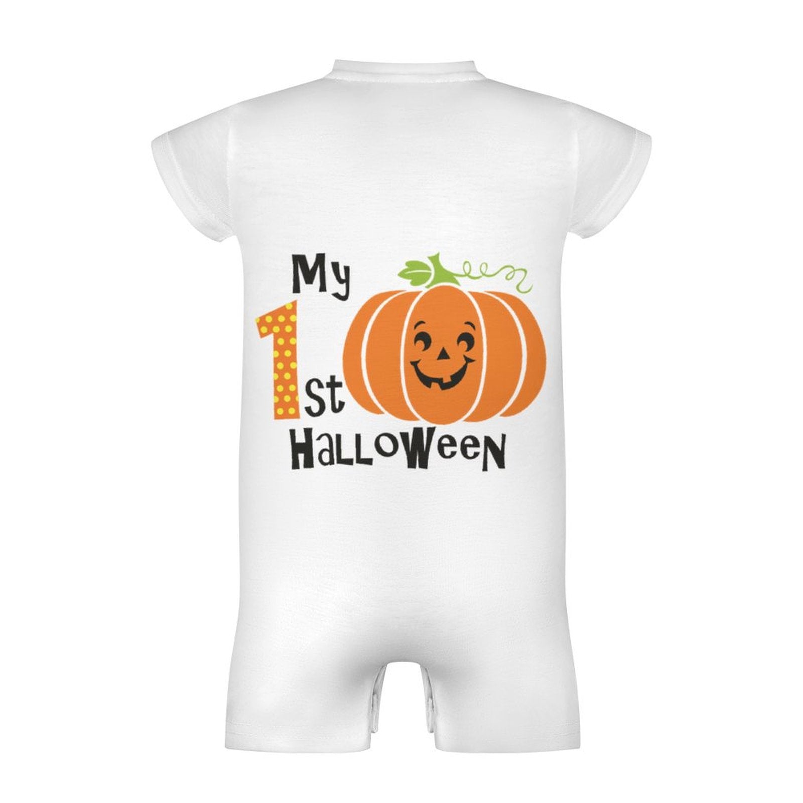 Baby My First Halloween White Onesie Romper Short Sleeve Baby Romper (PLR)