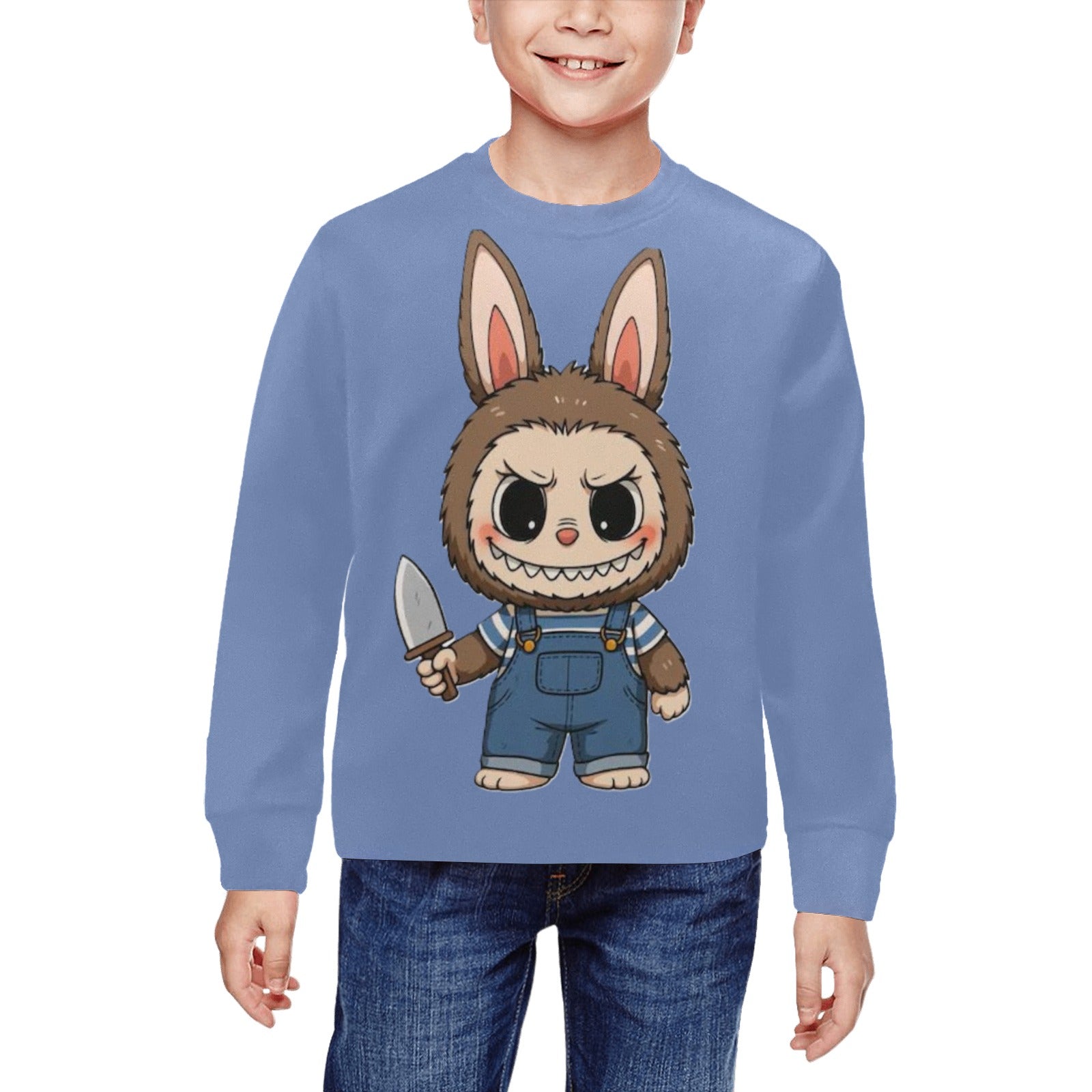 Halloween Rabbit Labubu Unisex Youth Sweatshirts - Assorted Unisex Youth/Kid's Crewneck Sweatshirt