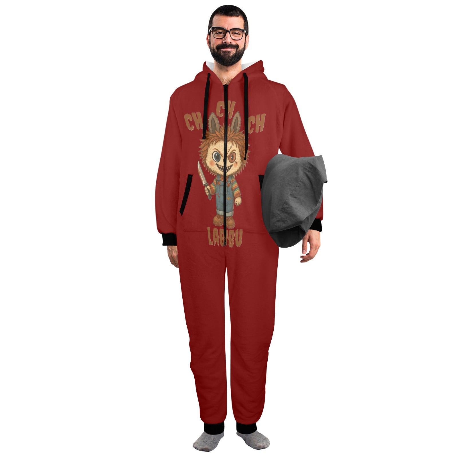 KSC's Exclusive Halloween Adult Unisex Onesie - Labubu Chucky CH CH CH