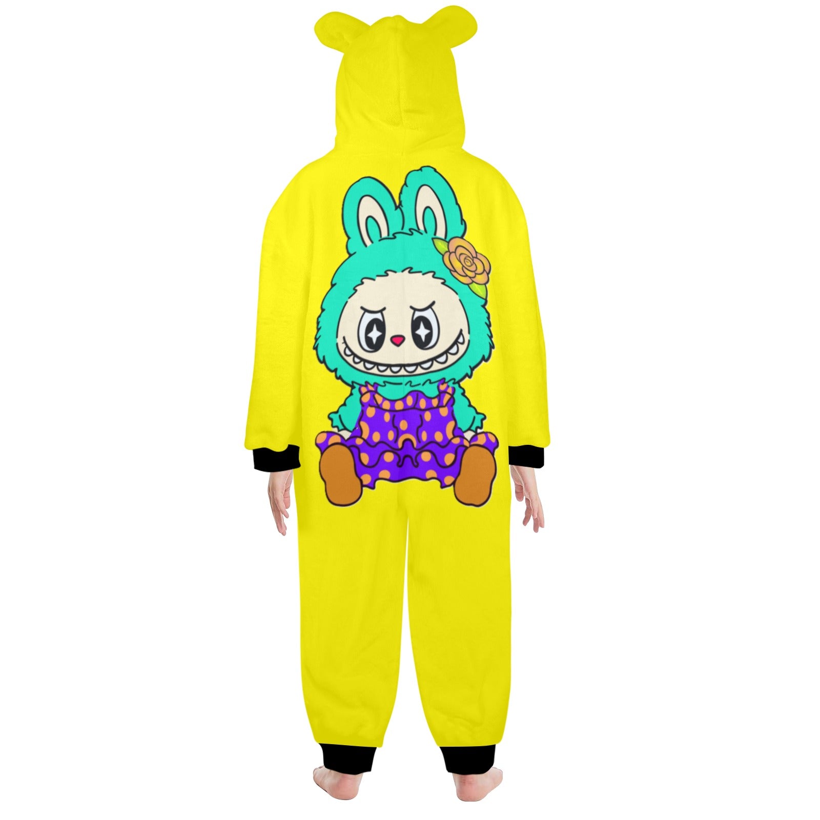 KSC's Exclusive Big Kids Onesie Labubu (8 to 15 Years) Yellow Teal Labubu
