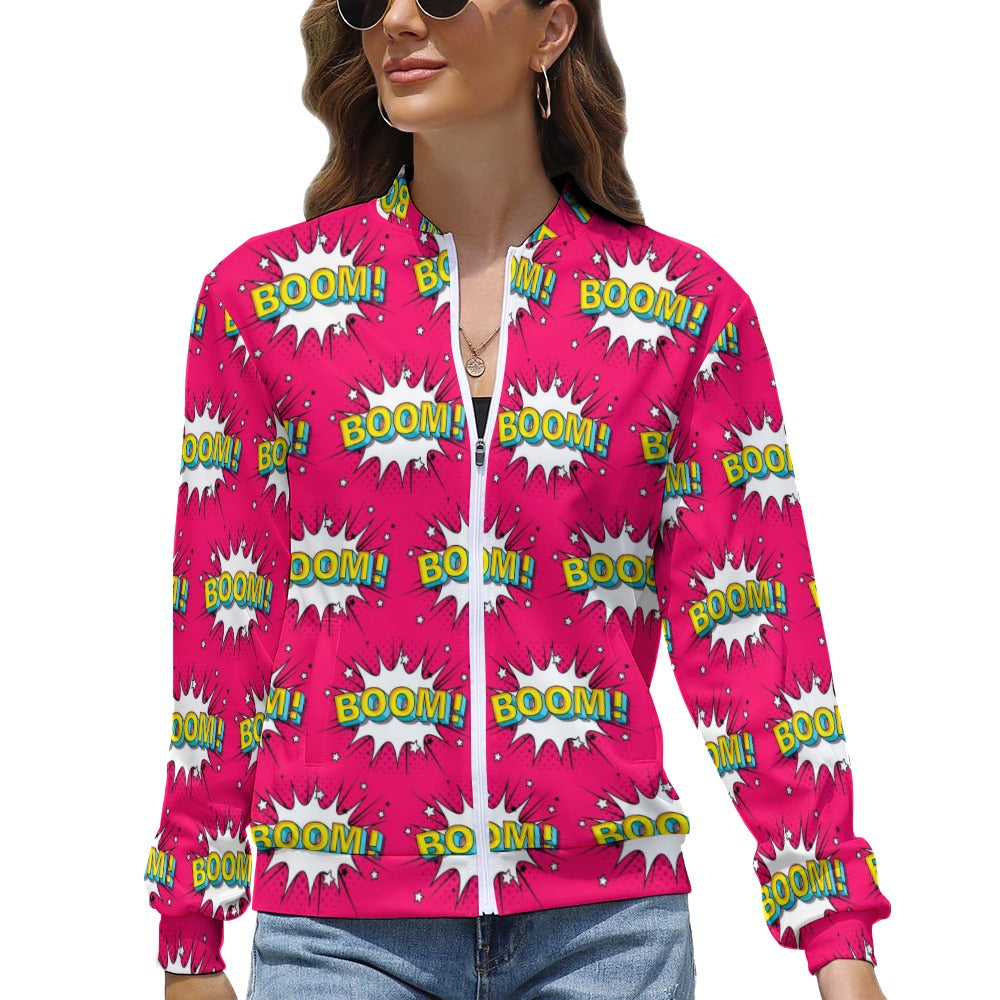 KSC's Limited Edition Pop Art Designs Women's Long Sleeve Zipper Jacket (10 Options) - KSC's Limited Edition Pop Art Collections