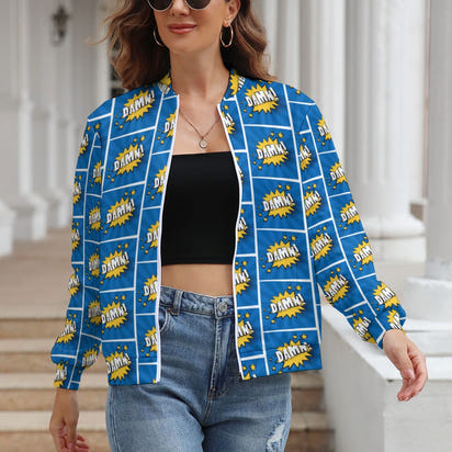 KSC's Limited Edition Pop Art Designs Women's Long Sleeve Zipper Jacket (10 Options) - KSC's Limited Edition Pop Art Collections