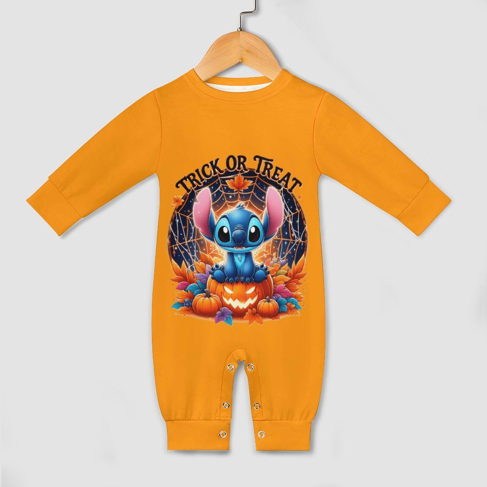 Baby Halloween Stitch Onesie Romper Long Sleeve Baby Romper