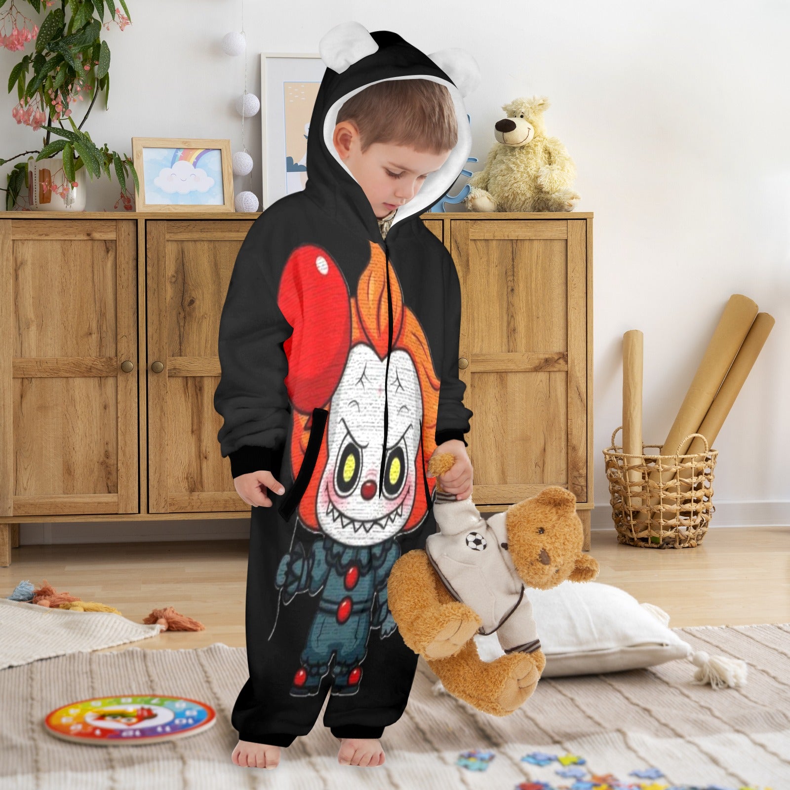 KSC's Exclusive Halloween Penny Clown Labubu Little Kid Unisex Onesie 2 to 7 years old