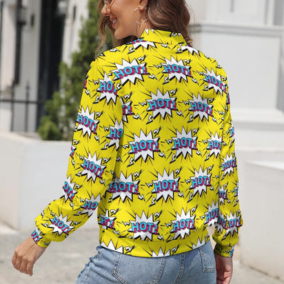 KSC's Limited Edition Pop Art Designs Women's Long Sleeve Zipper Jacket (10 Options) - KSC's Limited Edition Pop Art Collections