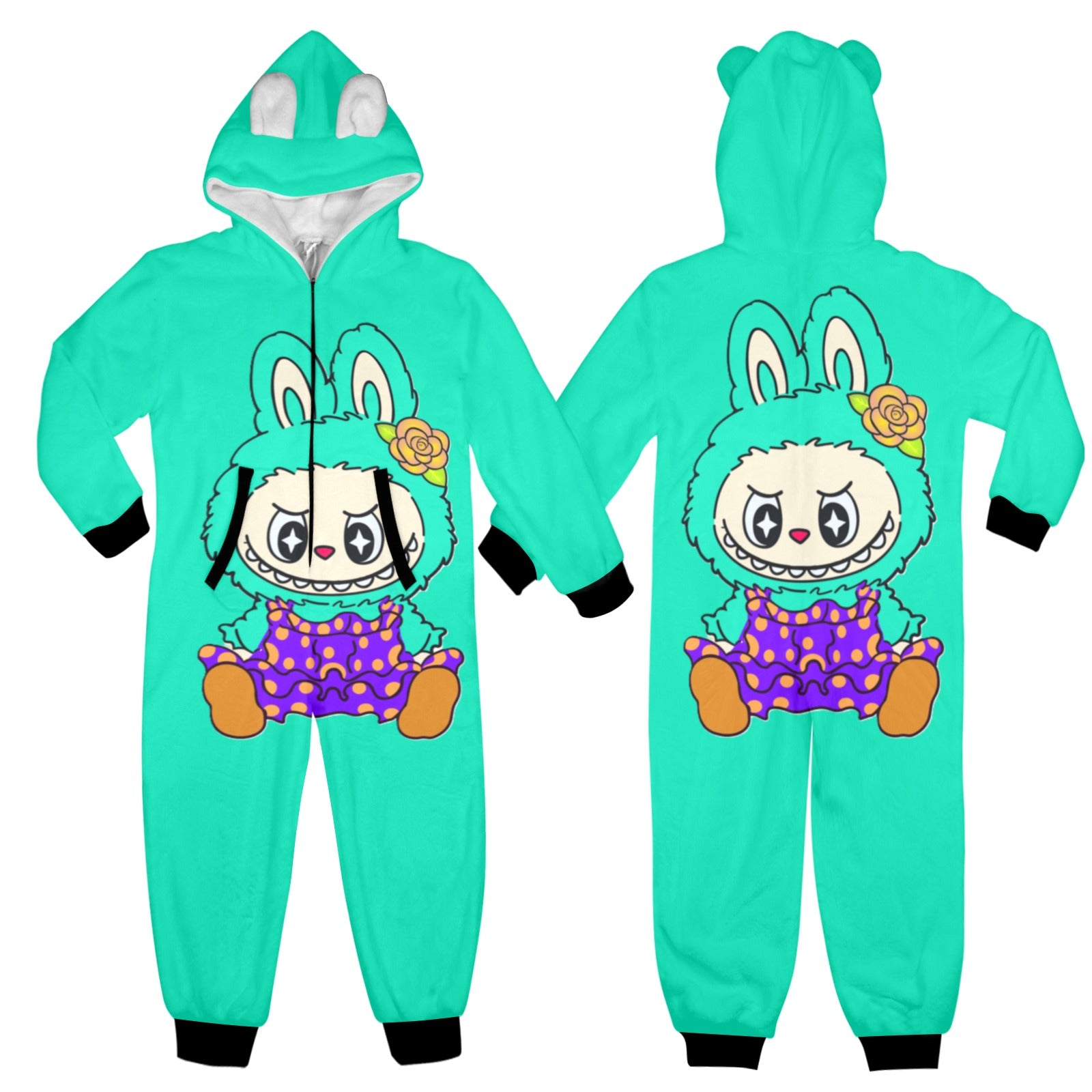 KSC's Exclusive Big Kids Onesie Labubu (8 to 15 Years) Teal with Teal Labubu