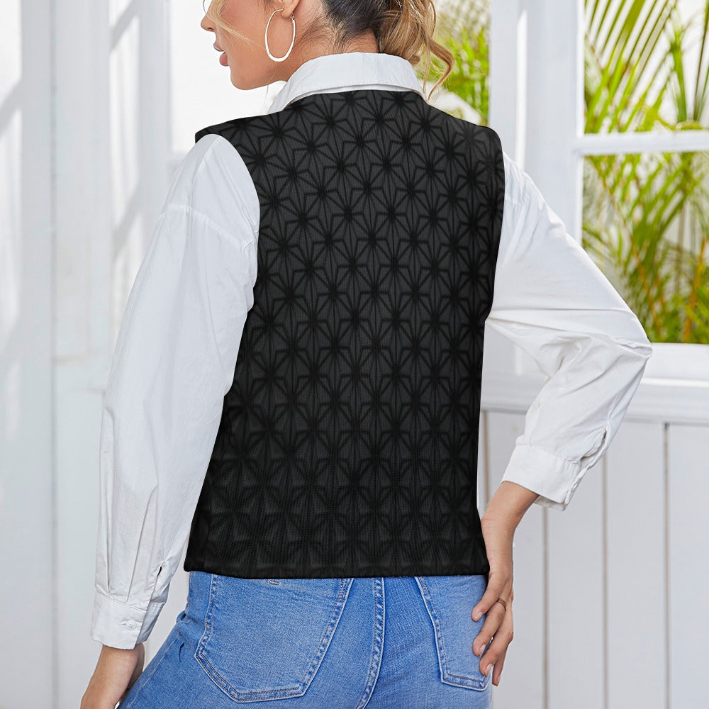KSC's Custom Vest Designs Women's Long Sleeve Button Knit Vest
