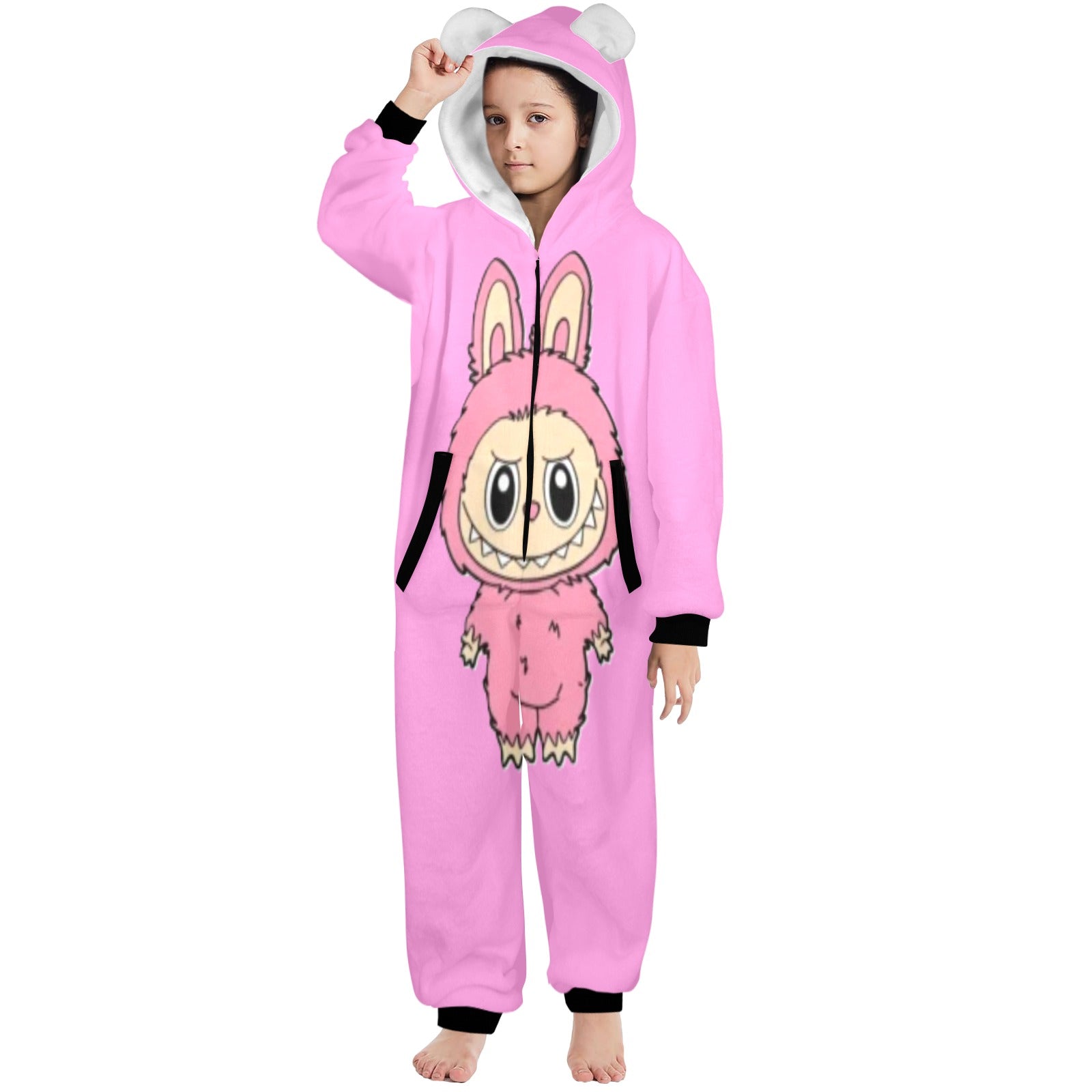 KSC's Exclusive Big Kids Onesie Labubu (8 to 15 Years) Pink with Pink Labubu