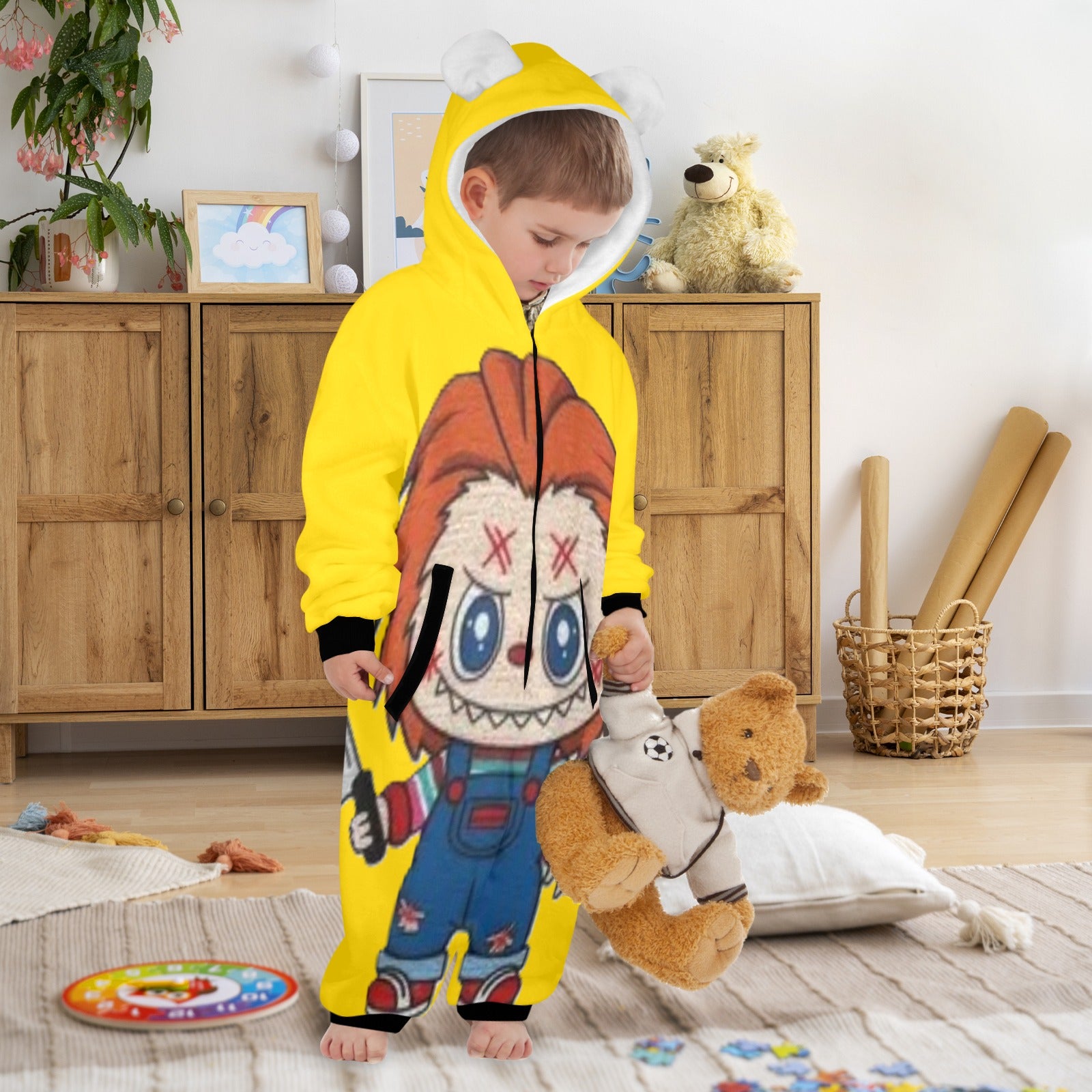 KSC's Halloween Good Guy Labubu Doll Lil Kid Unisex Onesie 2 to 7 years old