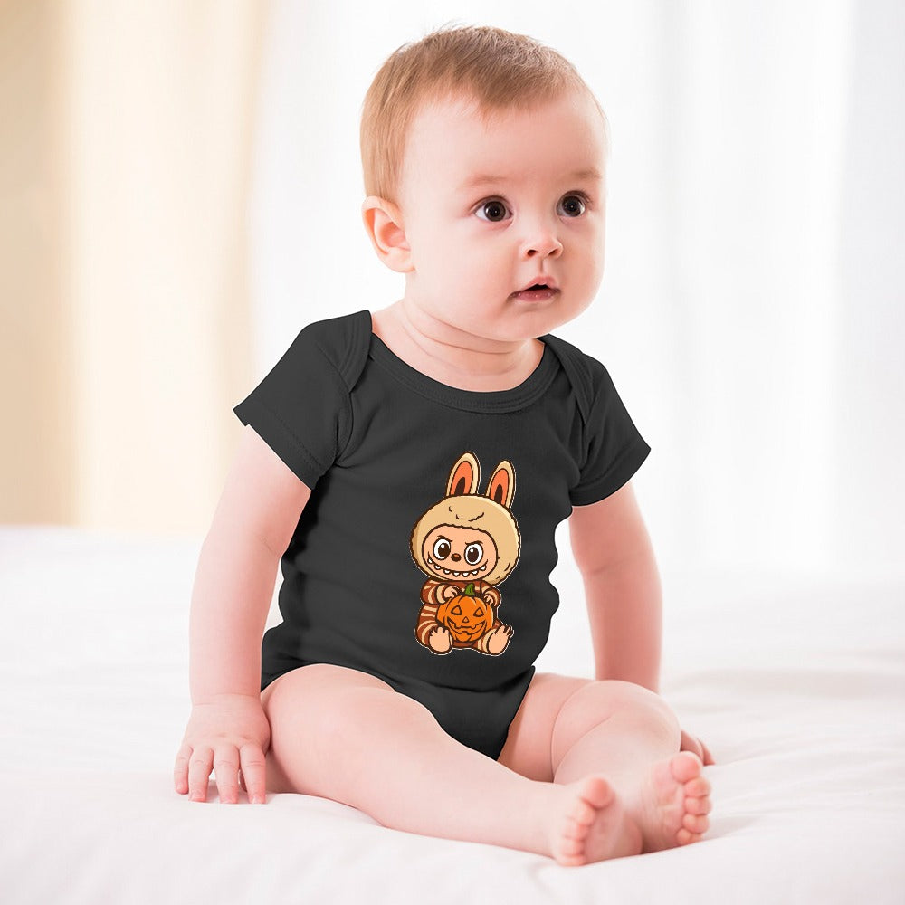 Baby Halloween Labubu Short -Sleeve Baby's Bodysuit