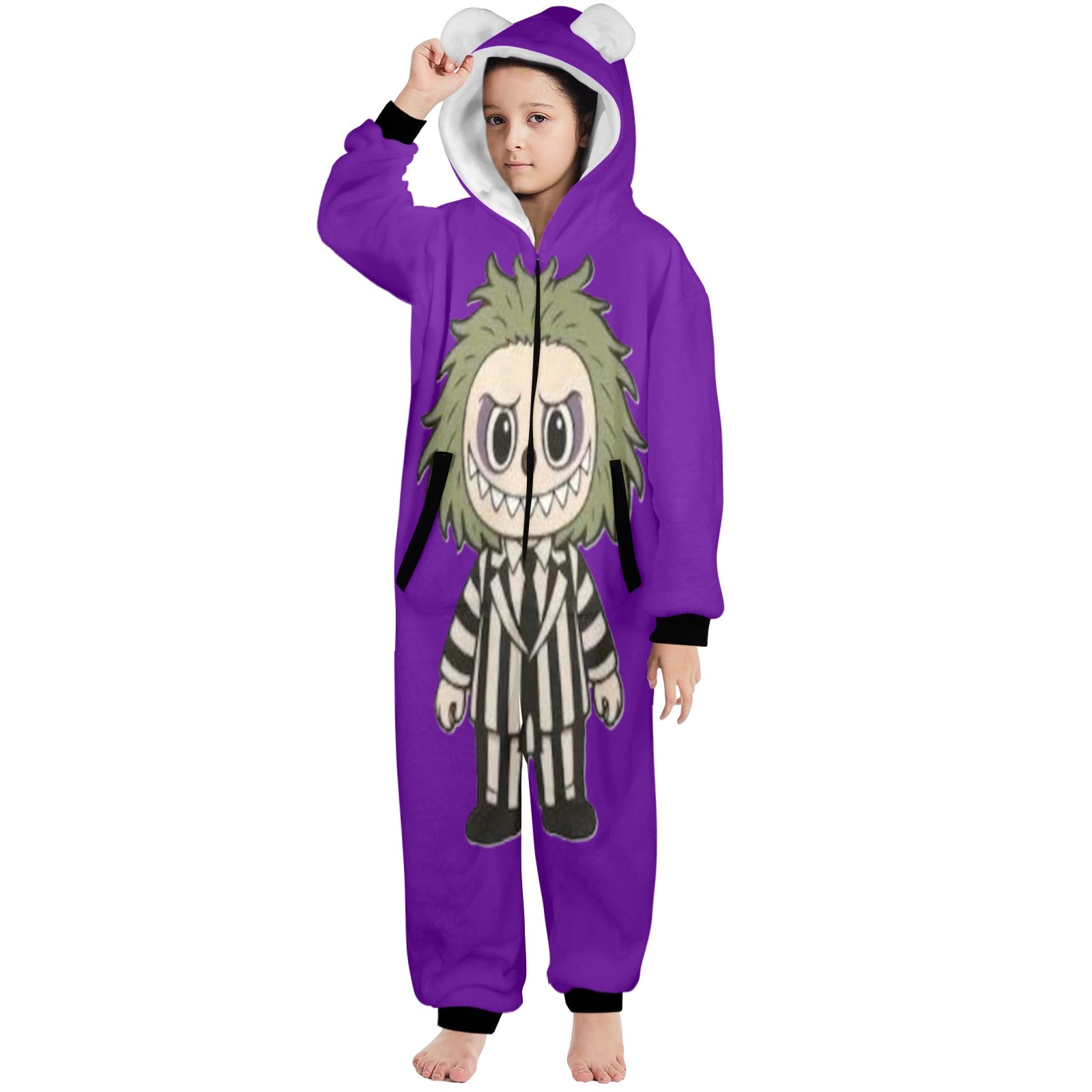 KSC's Halloween Big Kids Unisex Onesies (8 to 15 Years) Beetle Juice Labubu