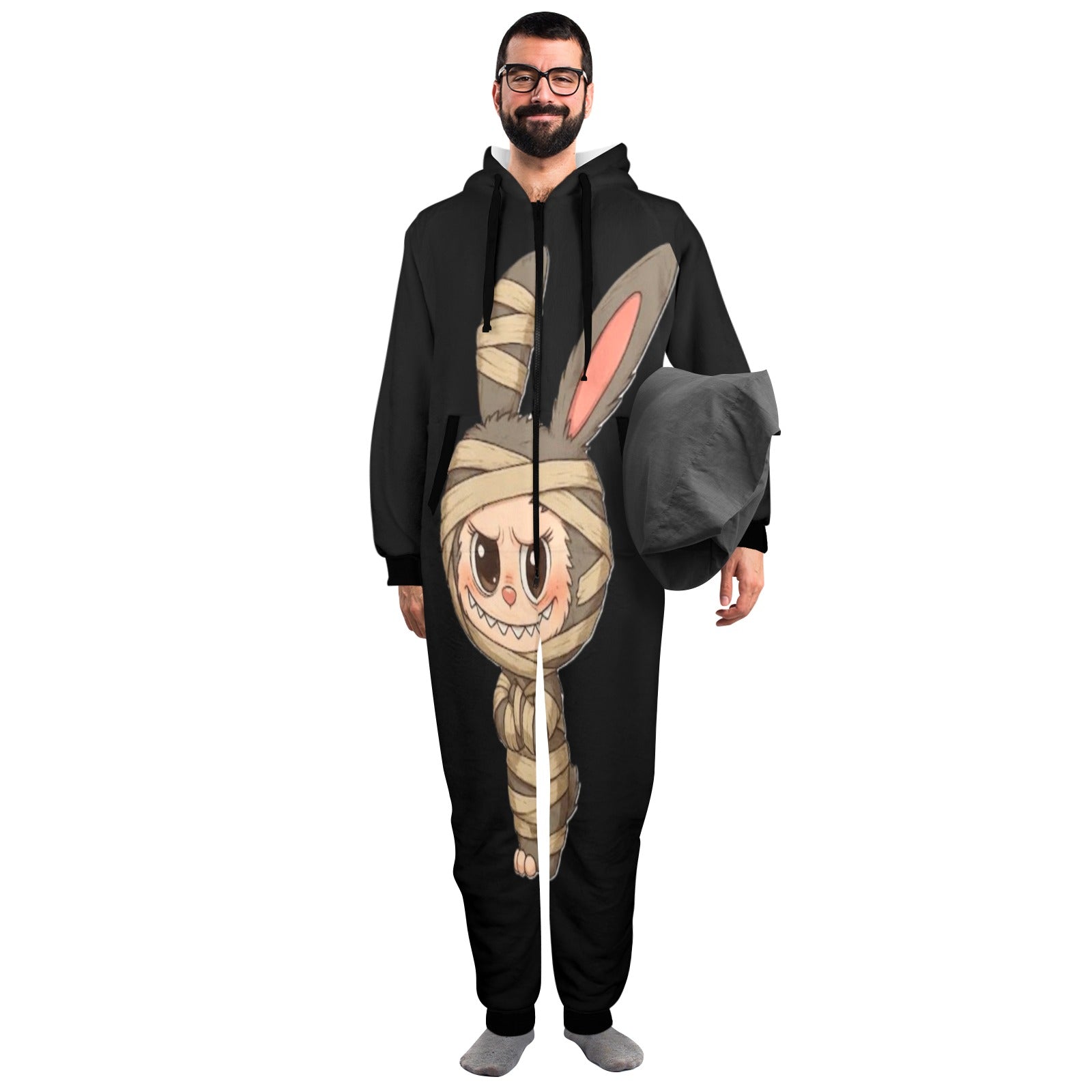 KSC's Exclusive Halloween Adult Unisex Onesie - Labubu Mummy Rabbit