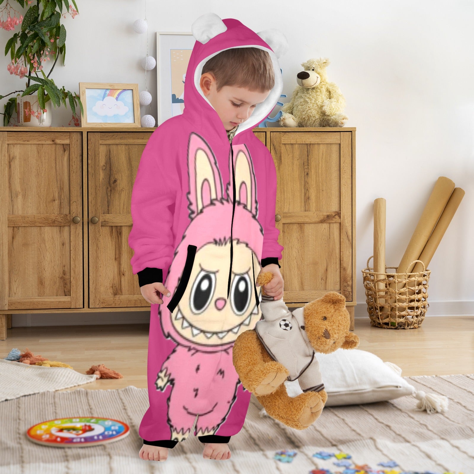 KSC's Exclusive Labubu Little Kids Onesies (2 to 7 Years Old) - Pink Labubu