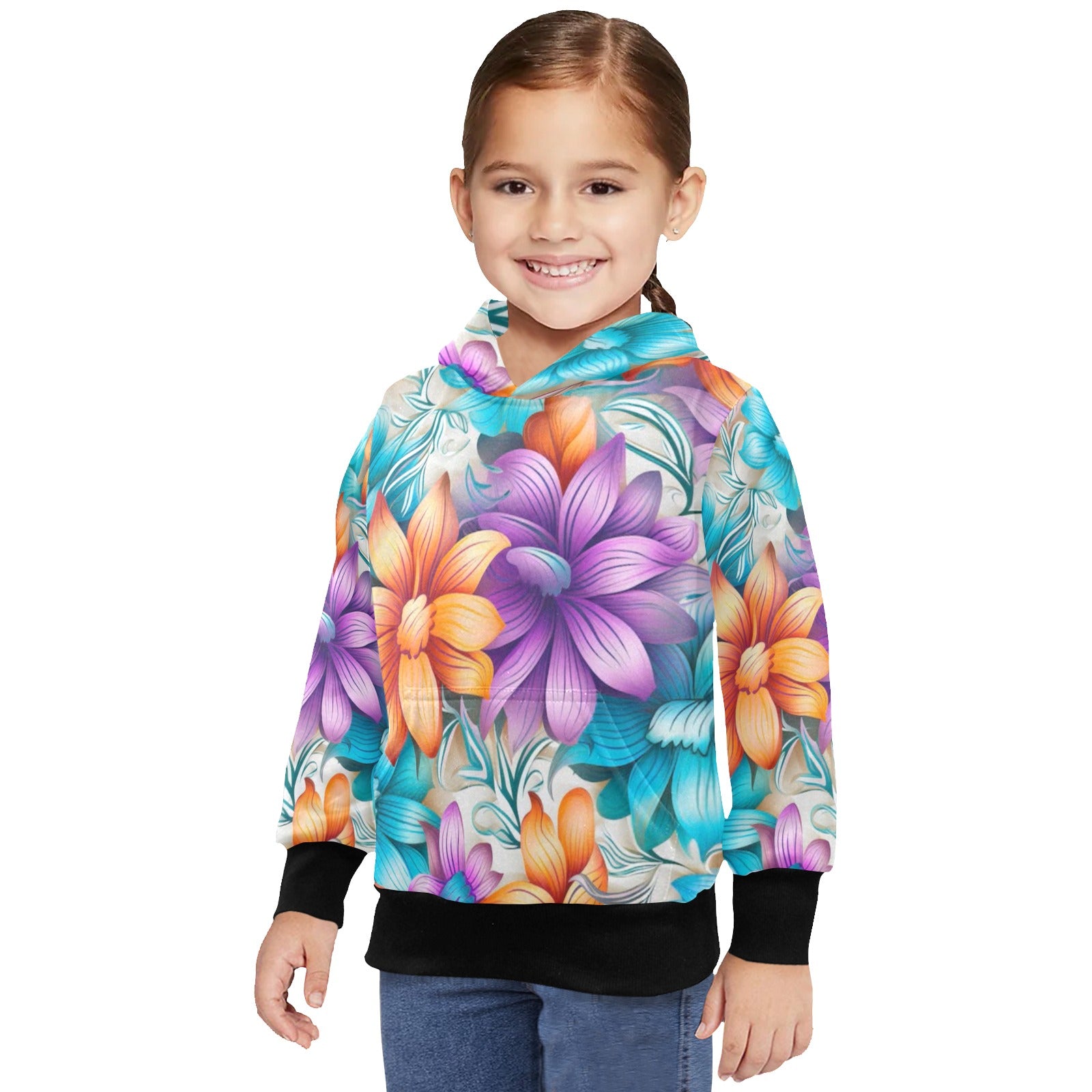 KSC's Designs Little Girls' Long Sleeve Hoodies