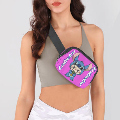🌈 Labubu Stitch Crossbody Fanny – Color-Pop Cool for Every Age! Labubu Stitch Cross Body Bags - Fanny Bags: Adults & Kids with Variety Of Colors