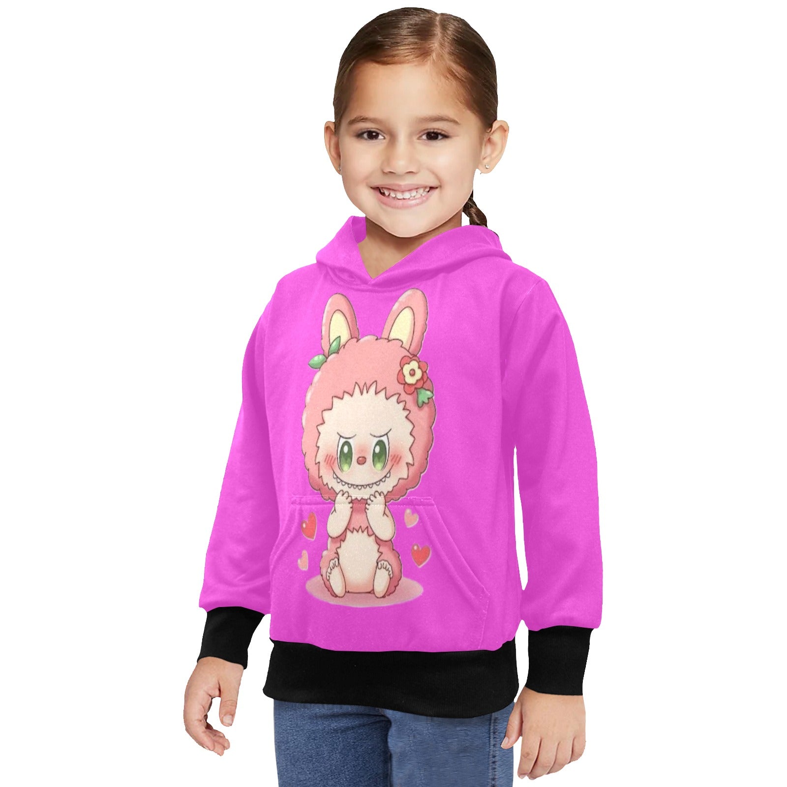 KSC's Limited Edition Labubu Hoodies -Little Girls' Long Sleeve Hoodie