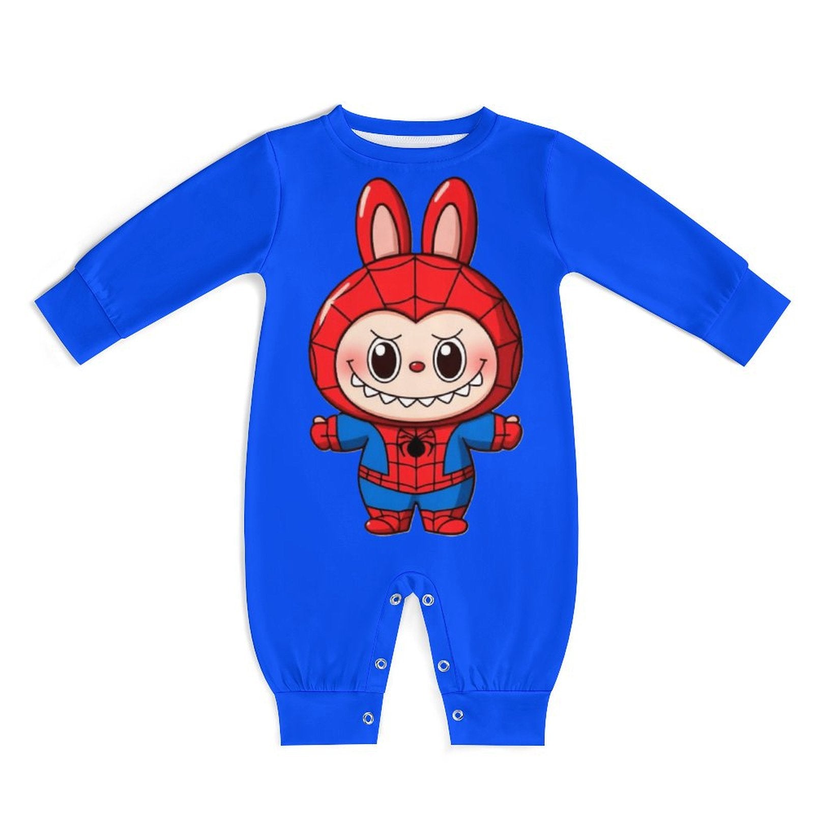Spiderman Labubu Onesie Romper Blue with Hat