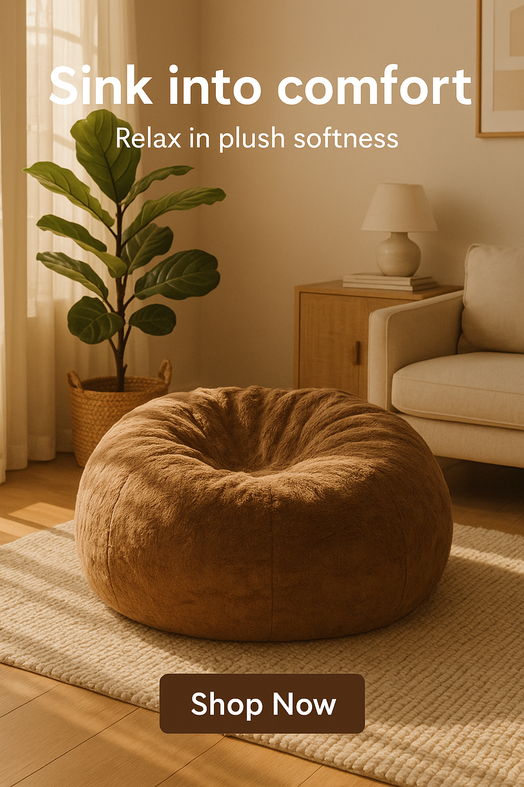 SuperSized Fluffy Comfy Cozy Bean Bag Chairs With Fill - 5ft, 6ft, or 7ft Giant Bean Bag Chair W Fill