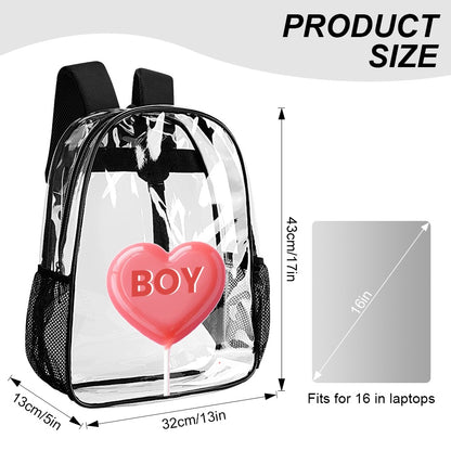 KSC's Custom Designs On Transparent Bag 17 inch New