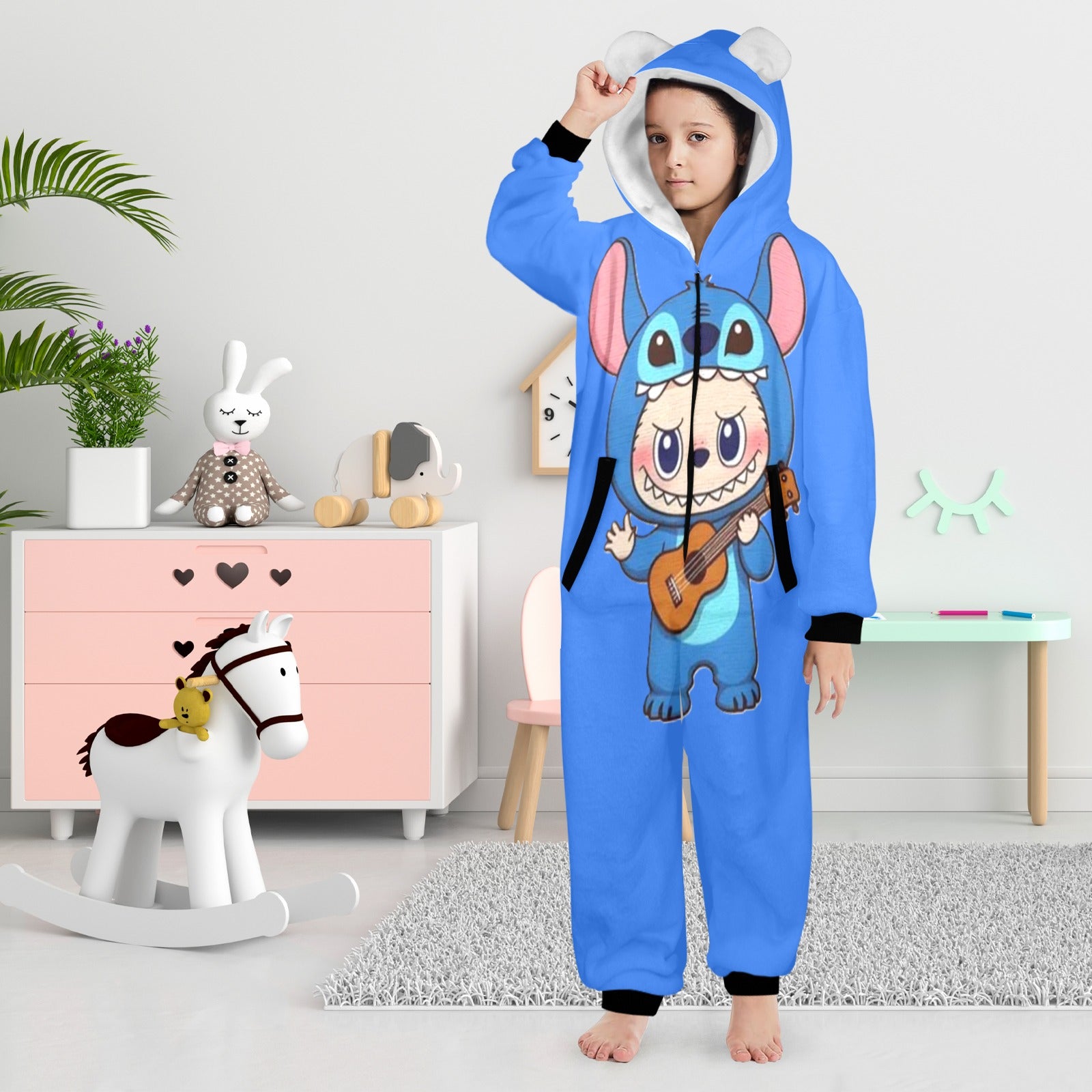KSC's Exclusive Big Kids Onesie Labubu (8 to 15 Years) Blue Stitch