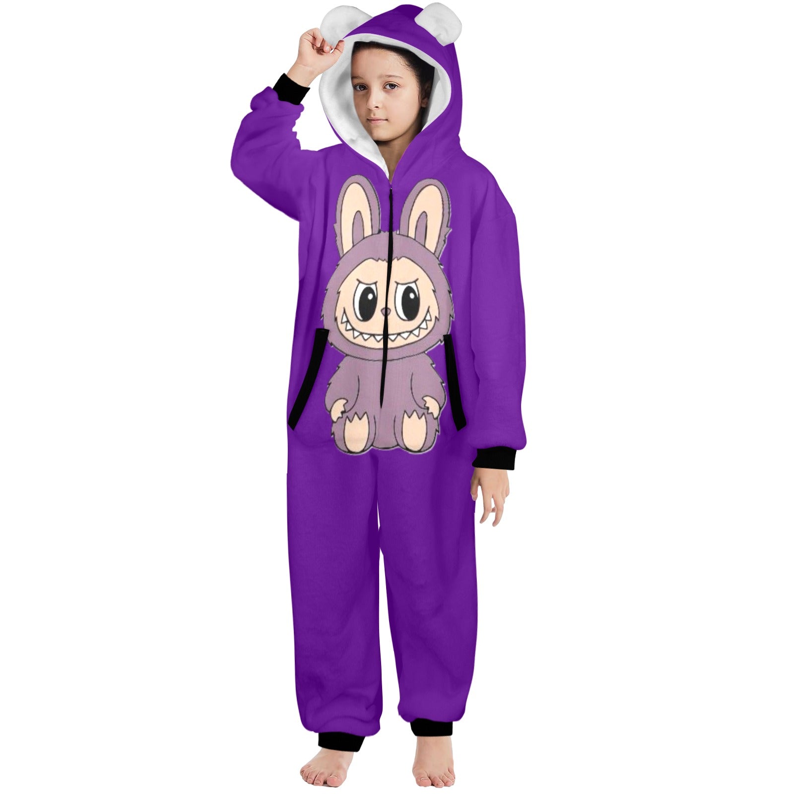 KSC's Exclusive Big Kids Onesie Labubu (8 to 15 Years) Purple w/Purple Labubu