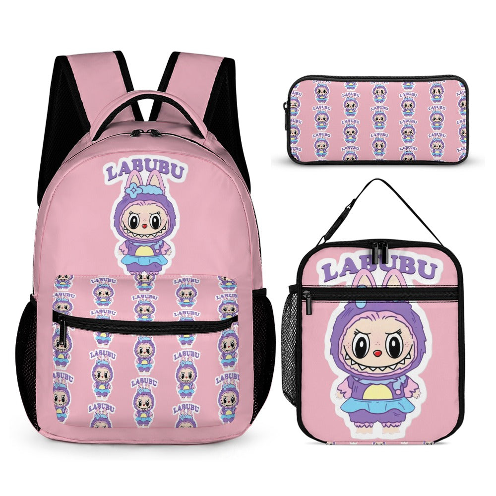 NEW Three Piece Labubu Backpack Bundle - 9 different options  - Back To School Deal