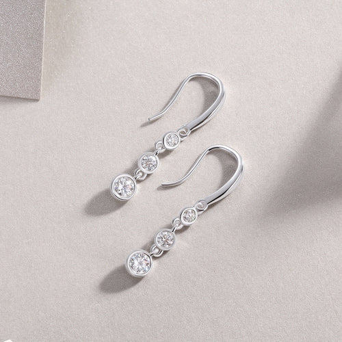 Moissanite Light Luxury Silver Classic Earrings