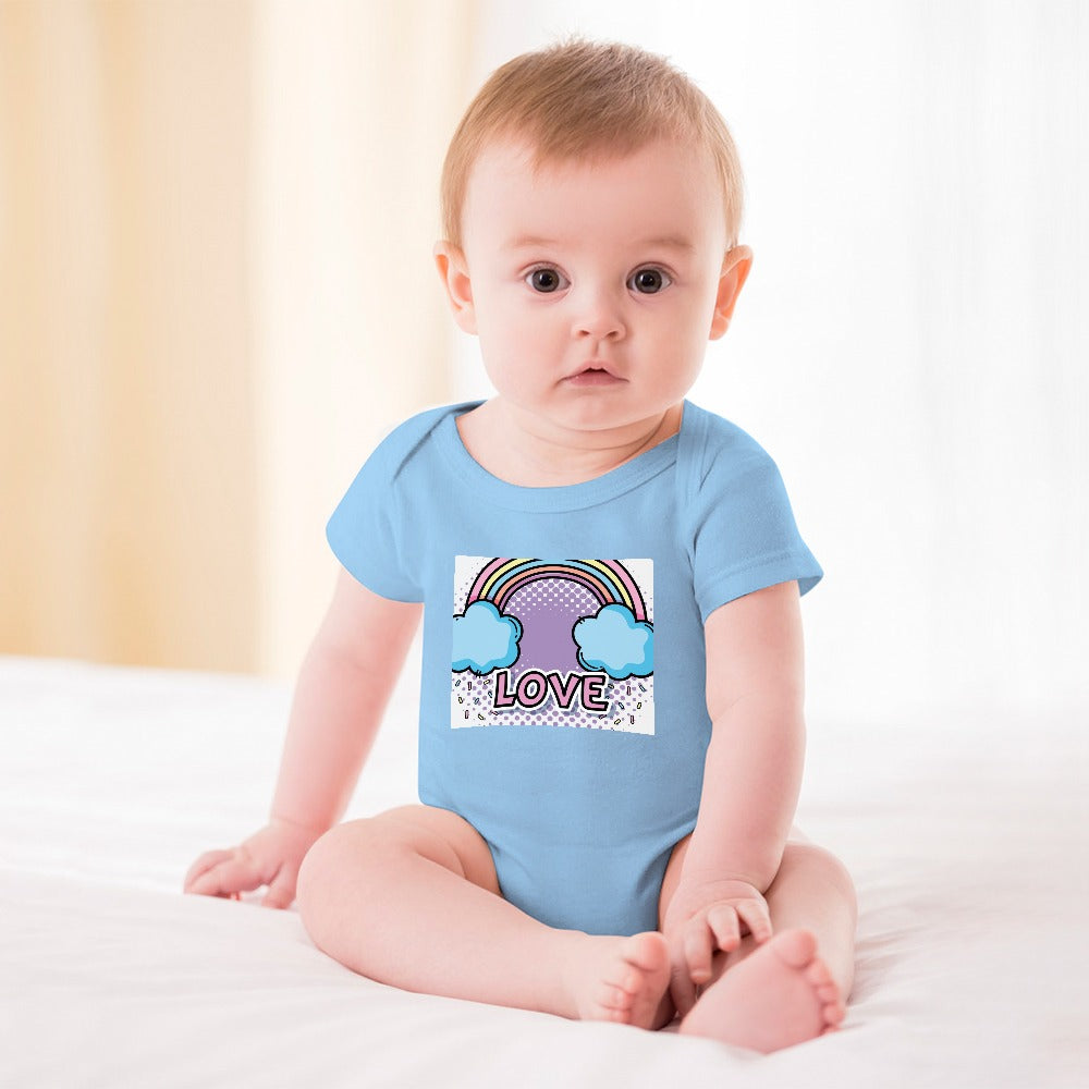 BABY BOY CLOTHING CARTOON PRINT DESIGNS BOYS Short -Sleeve Baby's Bodysuit - CARTOON PRINTS